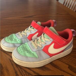 Nike Kids' Red and Mint Green Sneakers